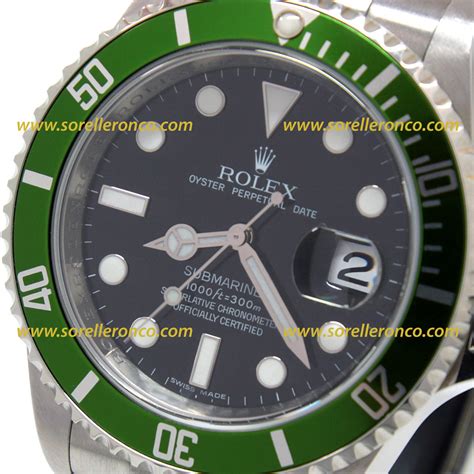 rolex submariner 50 anniversario ghiera verde prezzo|used Rolex Submariner 16610.